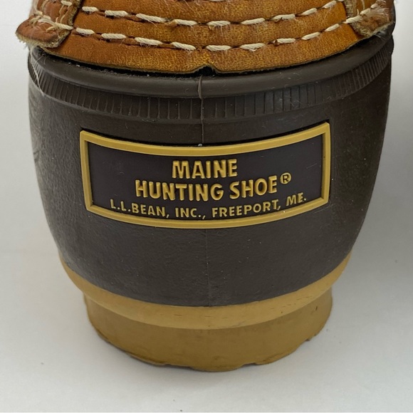 L.L. Bean Vintage Maine Hunting Boots Made In Maine. Color Brown SZ 8 Wide - Picture 5 of 11